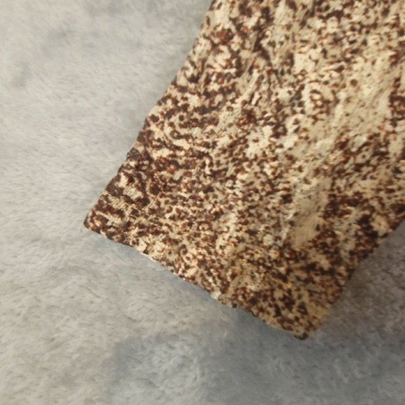 Laura Ashley Womens Blouse Top Shirt Brown Pullover V Neck Printed 3/4 Sleeve PM - Picture 10 of 10